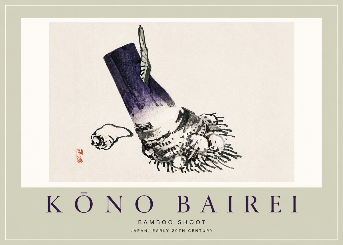 Kōno Bairei Bamboo Shoot No2 - Poszter