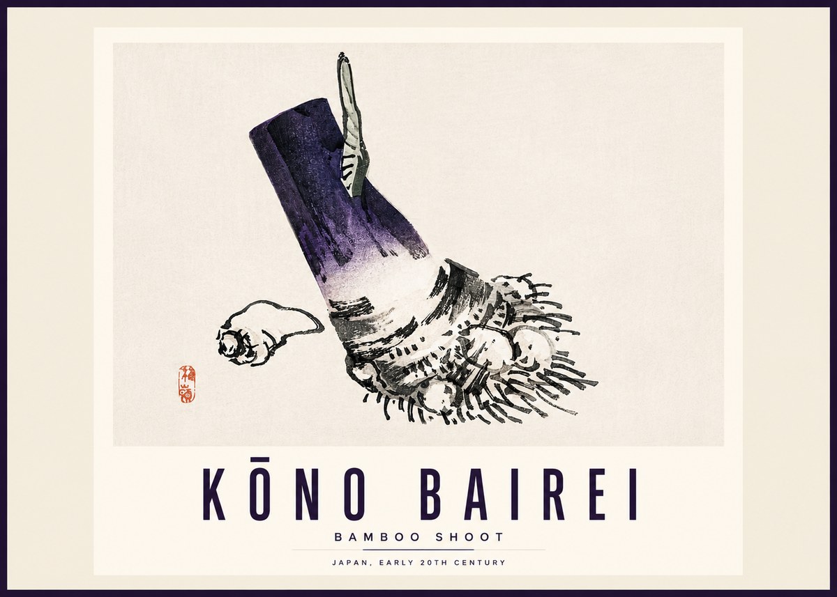 Kōno Bairei Bamboo Shoot No3 - Poszter