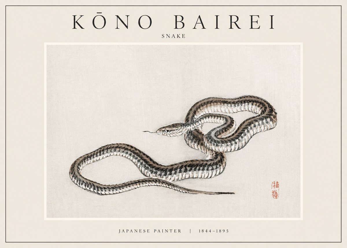 Kōno Bairei Snake No1 - Poszter