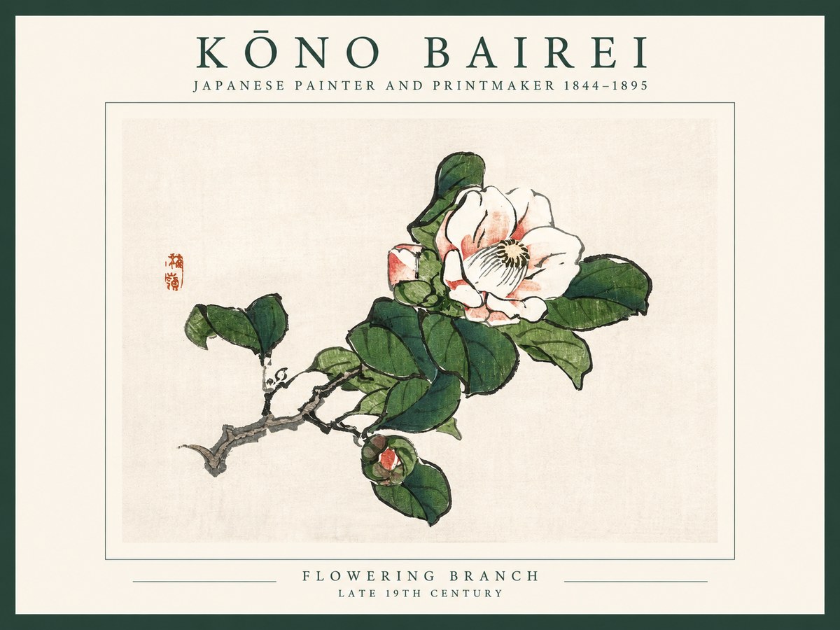 Kōno Bairei Flowering Branch No1 - Poszter