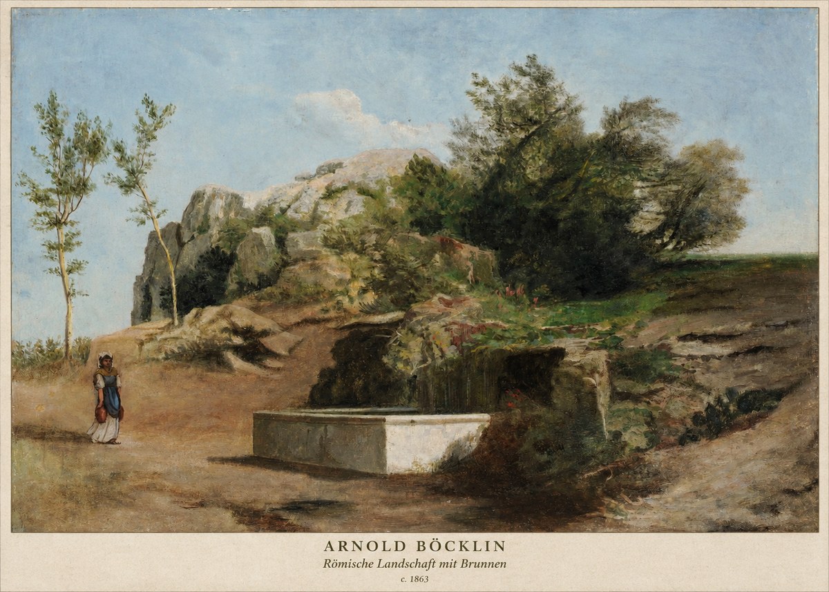 Arnold Böcklin Römische Landschaft Mit Brunnen No2 - Poszter