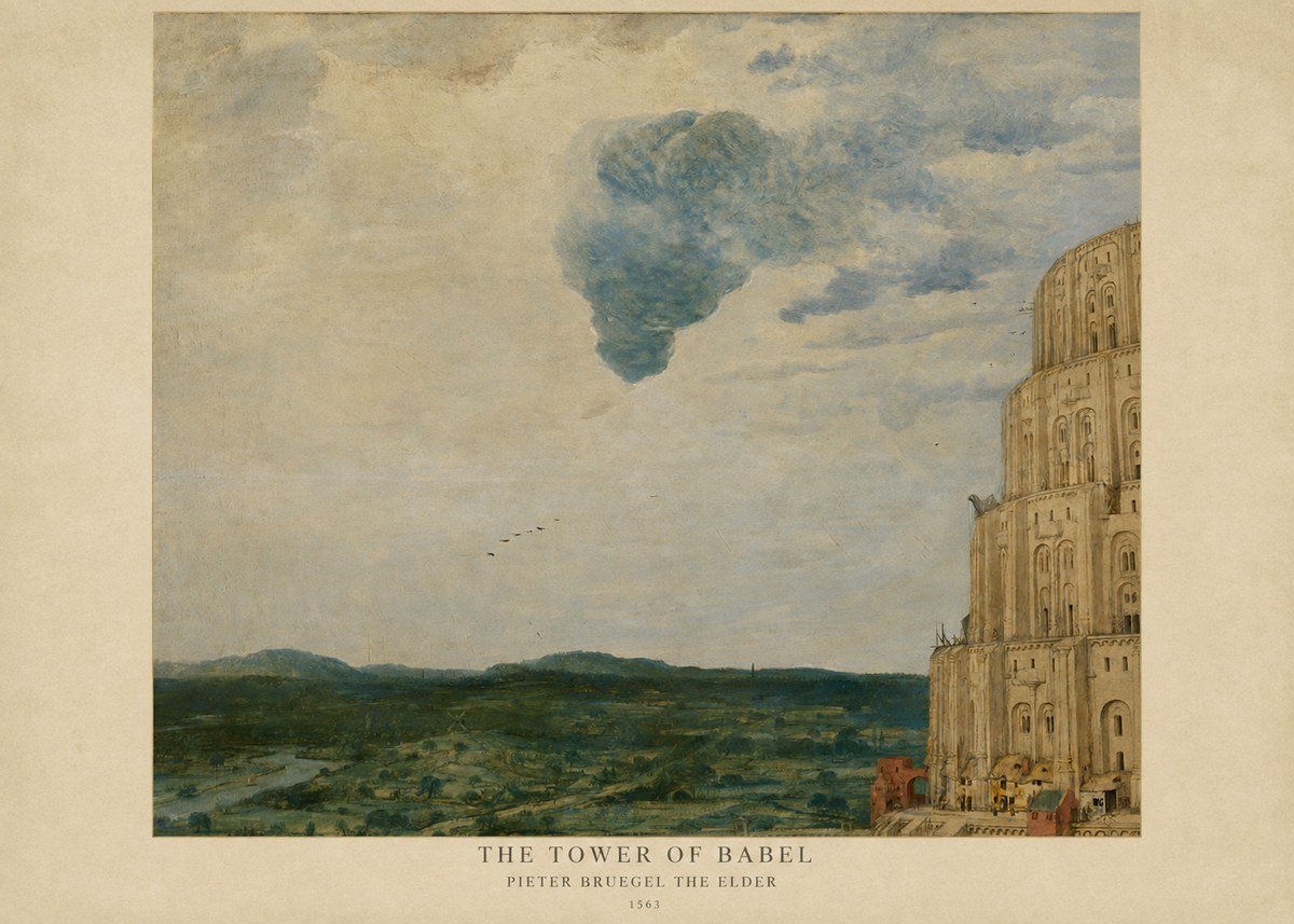 Pieter Bruegel The Tower of Babel VIII No6 - Poszter