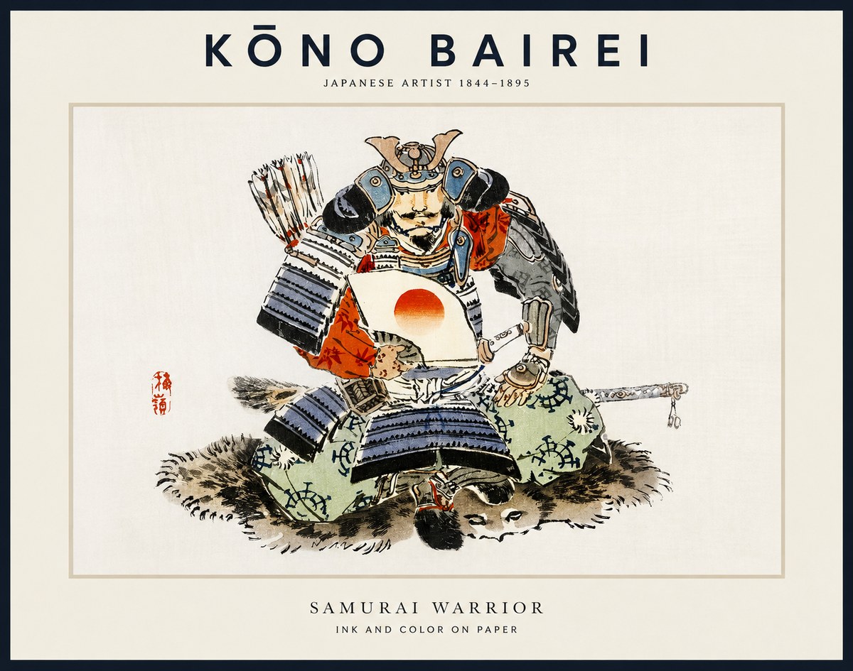 Kōno Bairei Samurai Warrior No1 - Poszter