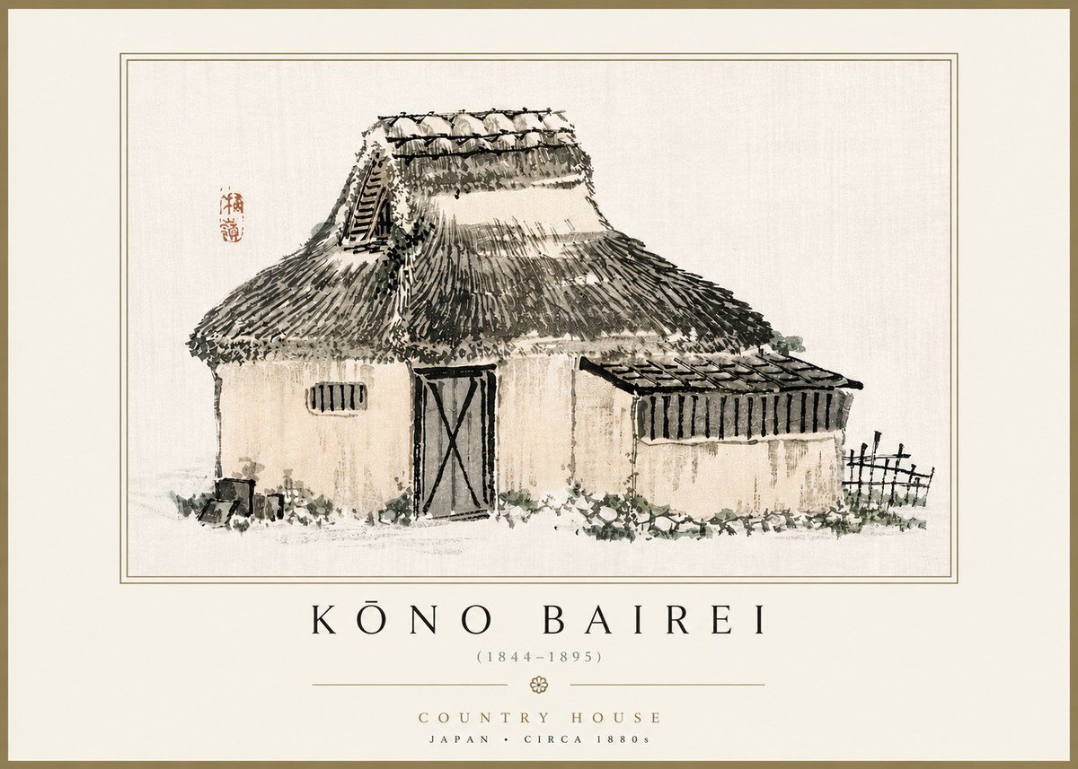 Kōno Bairei Country House No4 - Poszter