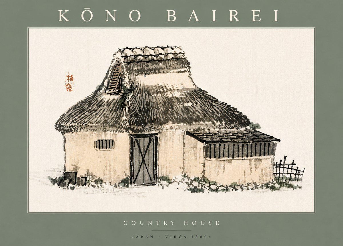 Kōno Bairei Country House No5 - Poszter