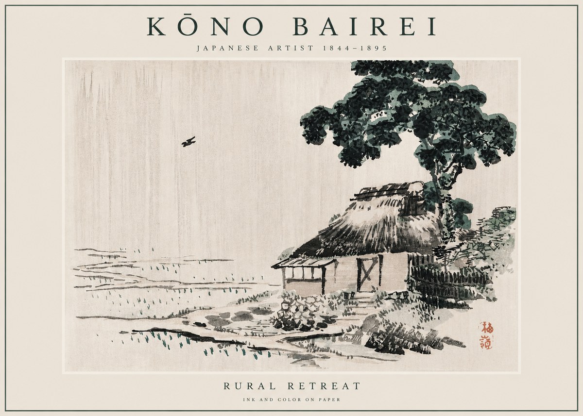 Kōno Bairei Rural Retreat No2 - Poszter
