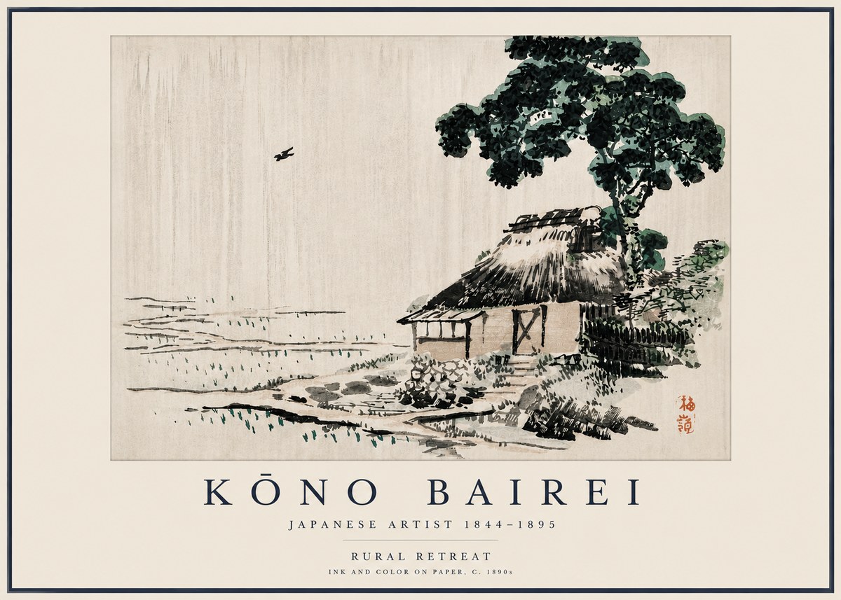 Kōno Bairei Rural Retreat No4 - Poszter