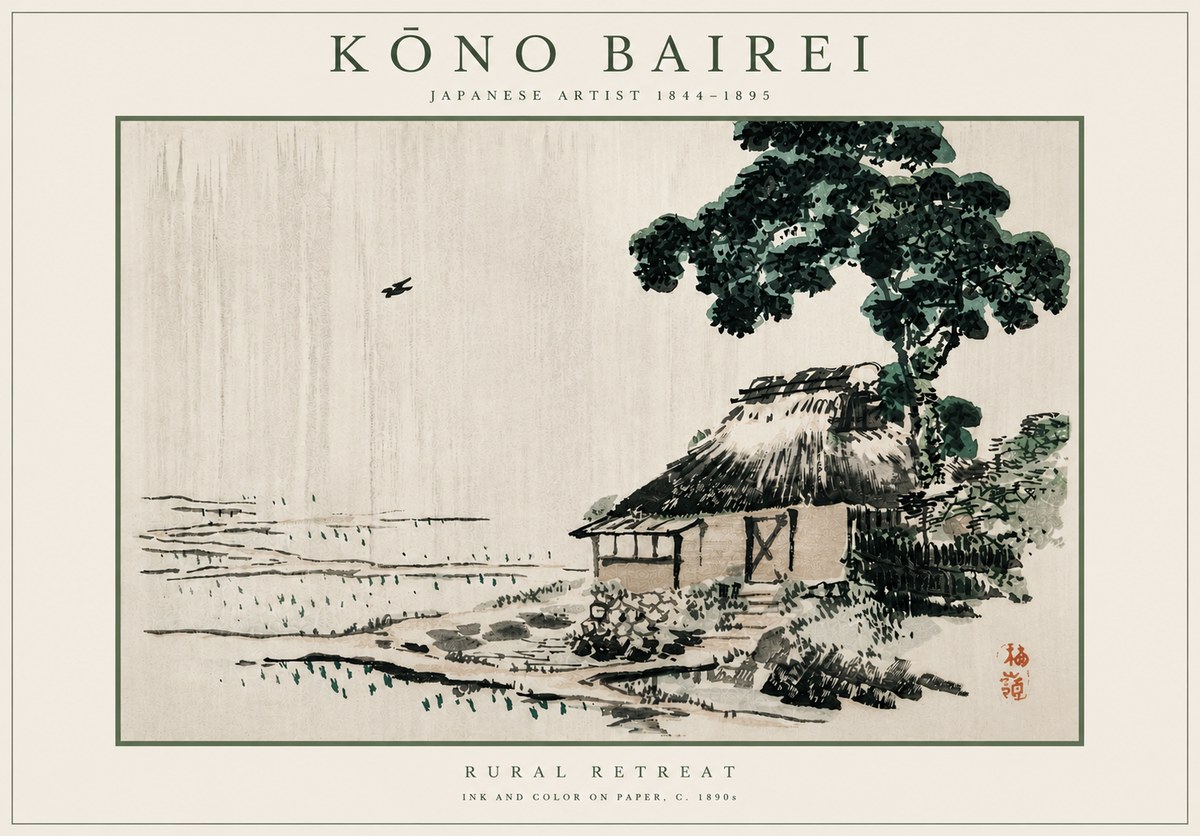 Kōno Bairei Rural Retreat No6 - Poszter