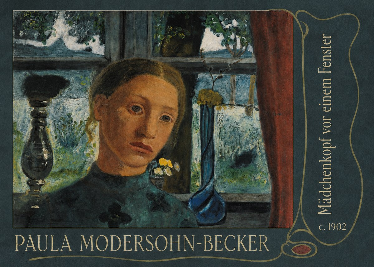 Paula Modersohn-Becker Mädchenkopf Vor Einem Fenster No5 - Poszter