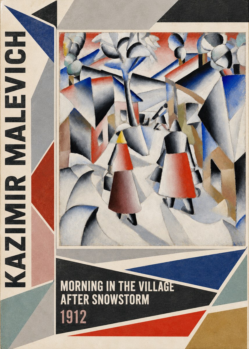 Kazimir Malevich Morning in the Village After Snowstorm No2 - Poszter