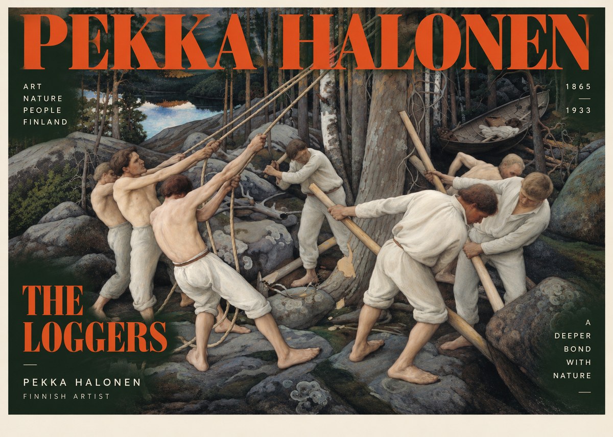 Pekka Halonen The Loggers No2 - Poszter