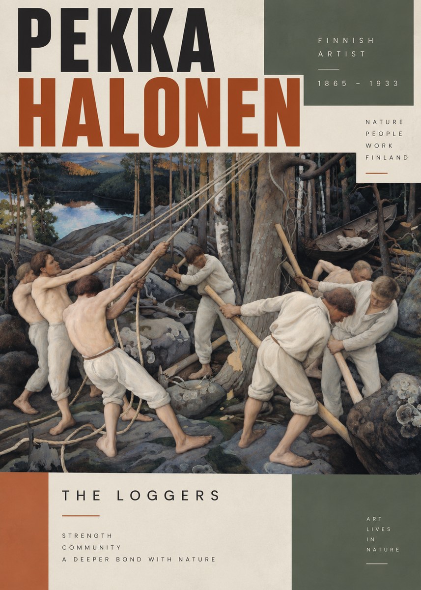Pekka Halonen The Loggers No4 - Poszter