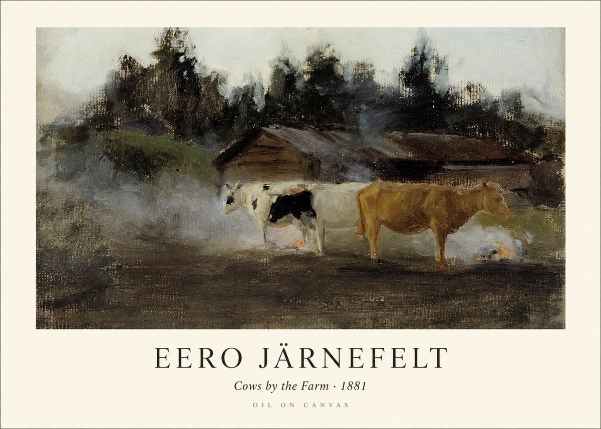 Eero Järnefelt Cows by the Farm · 1881 No1 - Poszter