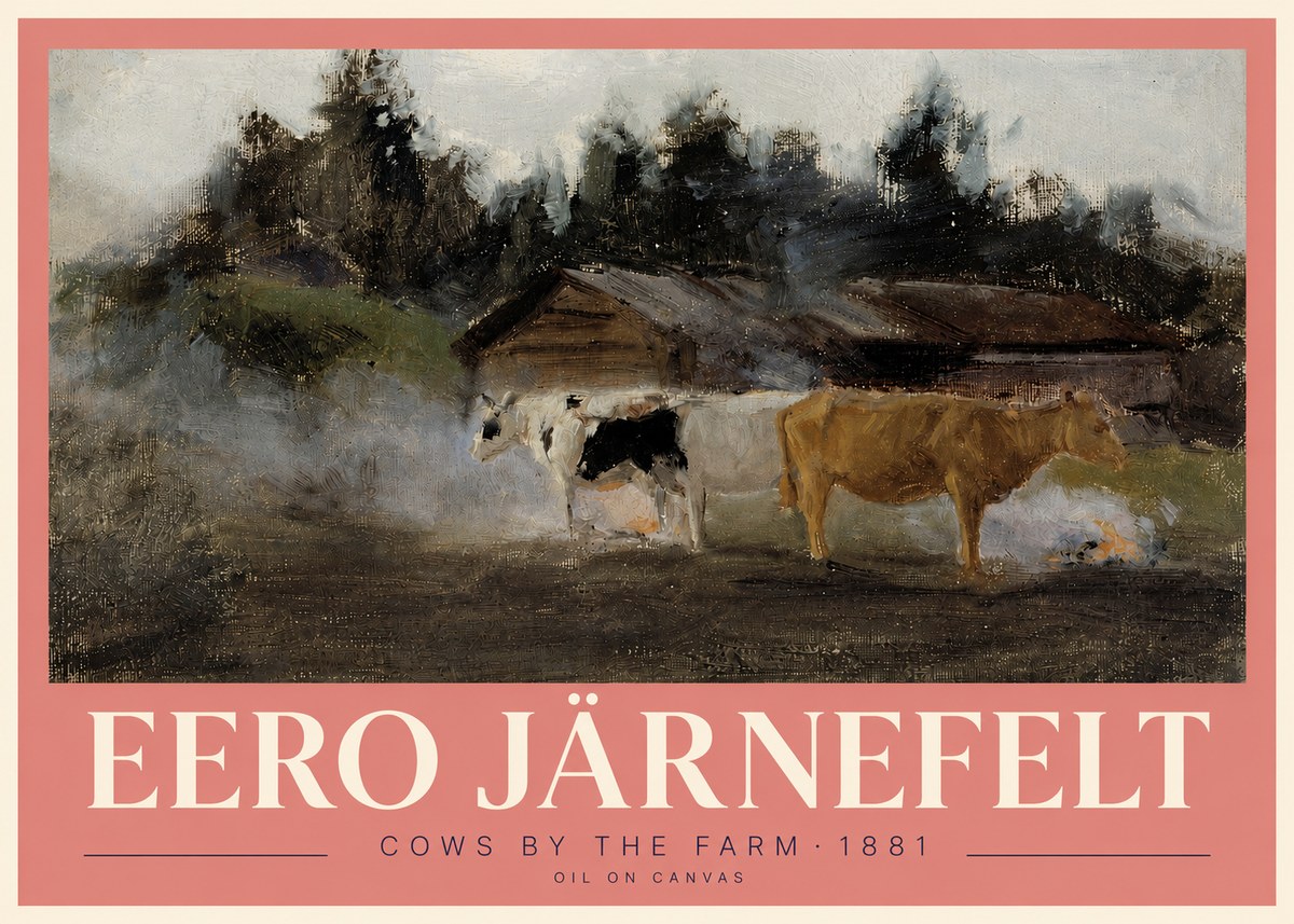 Eero Järnefelt Cows by the Farm · 1881 No3 - Poszter