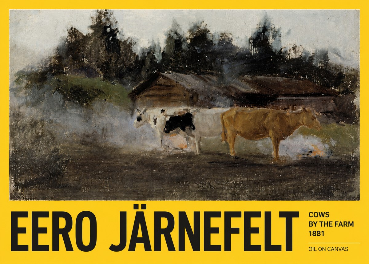 Eero Järnefelt Cows by the Farm · 1881 No4 - Poszter