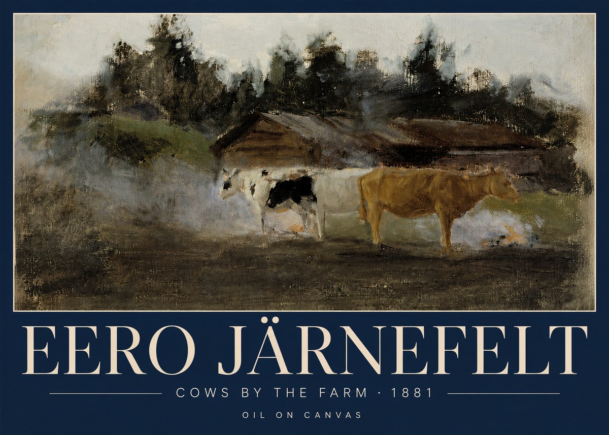 Eero Järnefelt Cows by the Farm · 1881 No5 - Poszter
