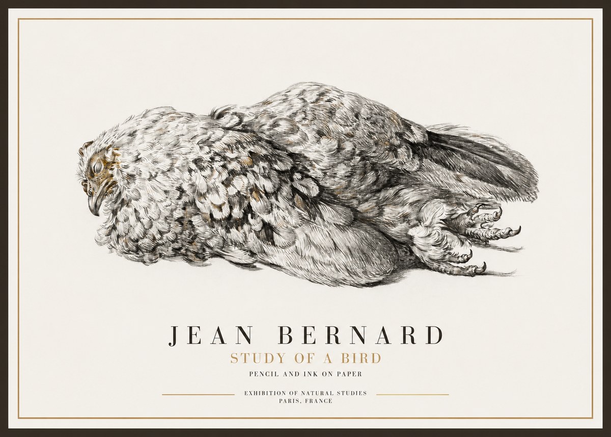 Jean Bernard Study of a Bird I No1 - Poszter