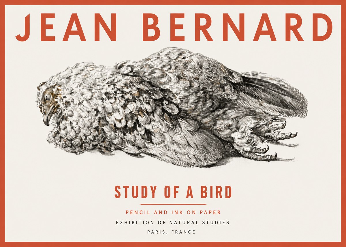 Jean Bernard Study of a Bird I No2 - Poszter