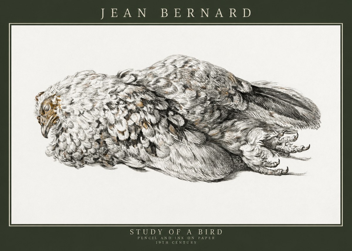 Jean Bernard Study of a Bird I No3 - Poszter