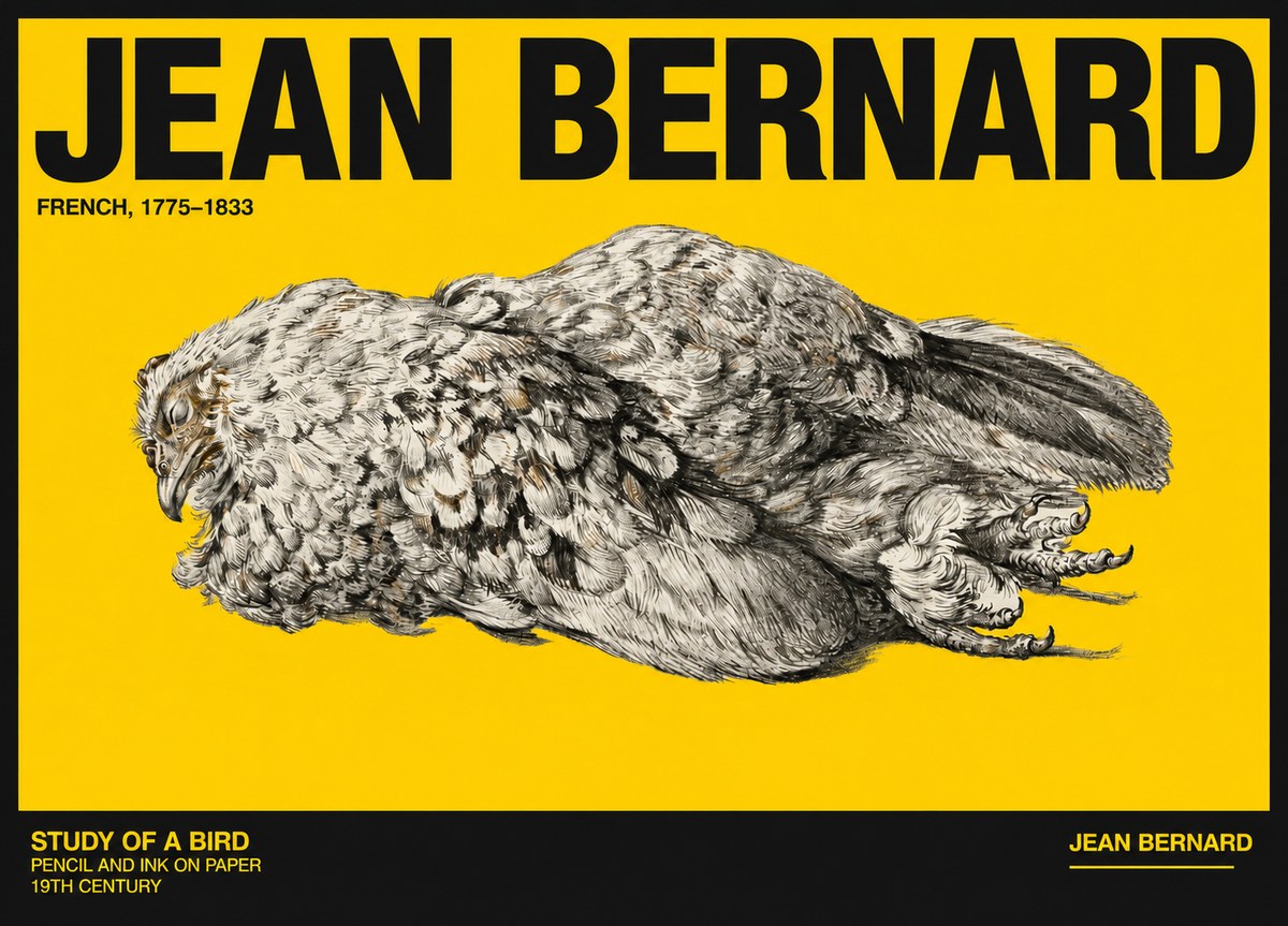 Jean Bernard Study of a Bird I No6 - Poszter