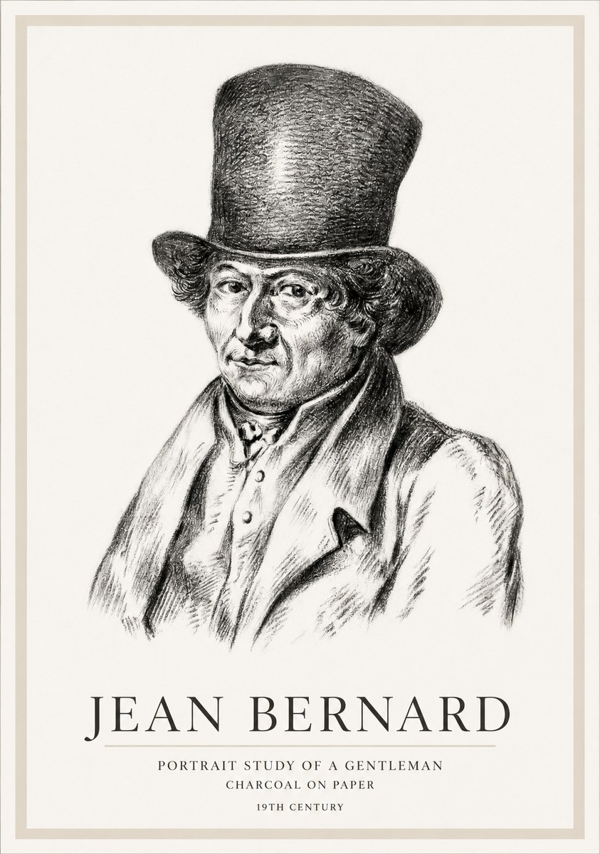 Jean Bernard Portrait Study of a Gentleman No1 - Poszter