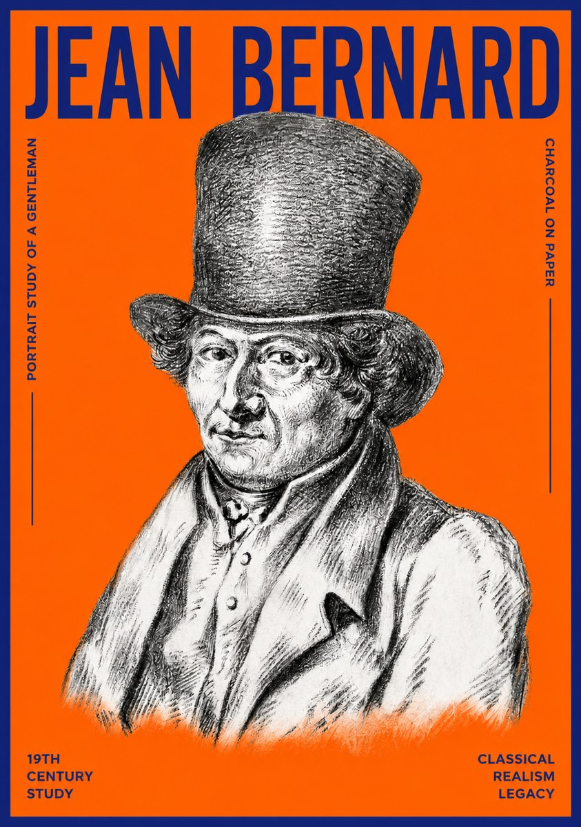 Jean Bernard Portrait Study of a Gentleman No2 - Poszter