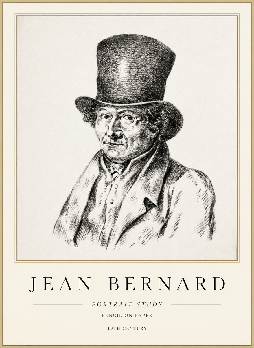 Jean Bernard Portrait Study of a Gentleman No3 - Poszter