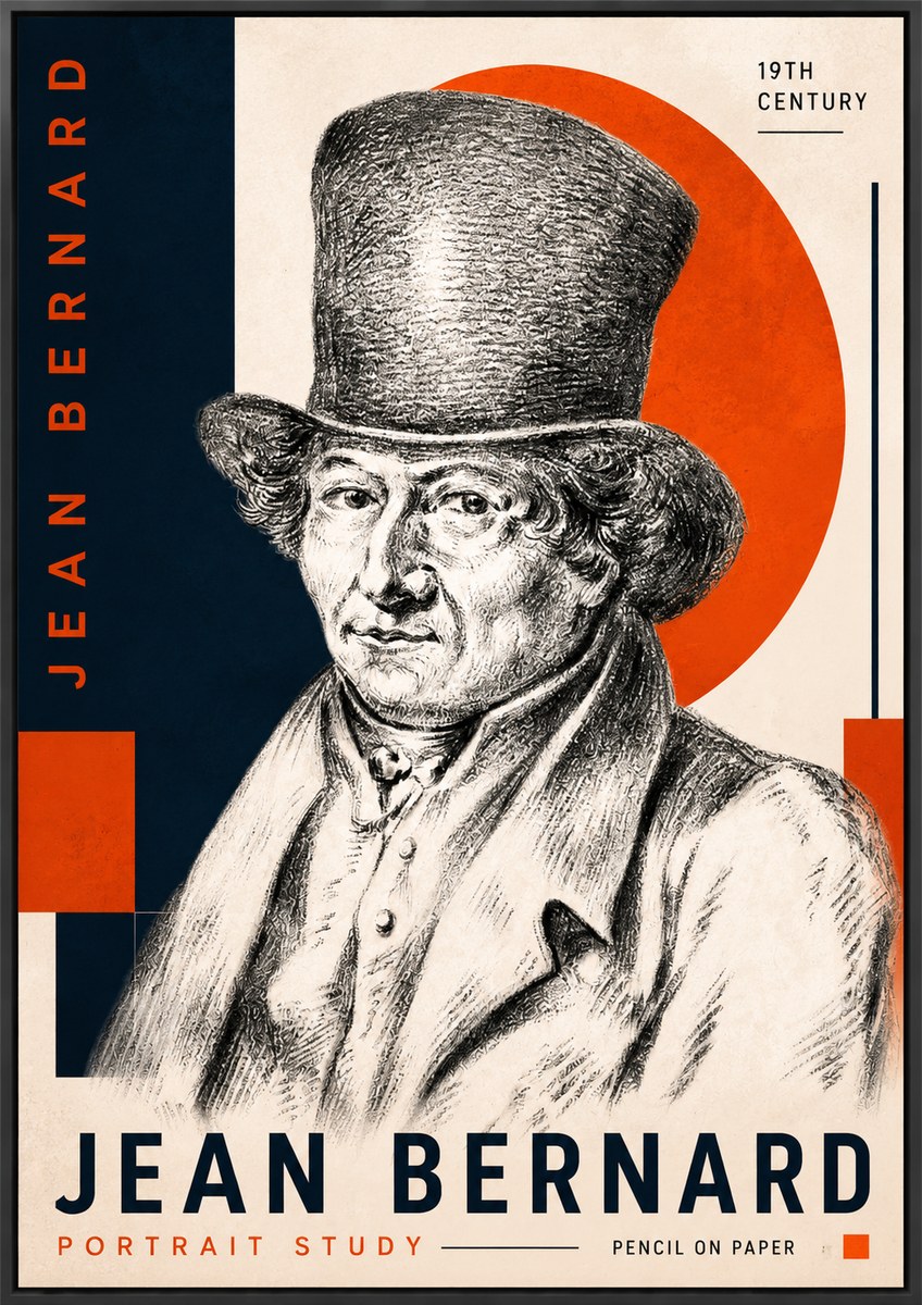 Jean Bernard Portrait Study of a Gentleman No4 - Poszter