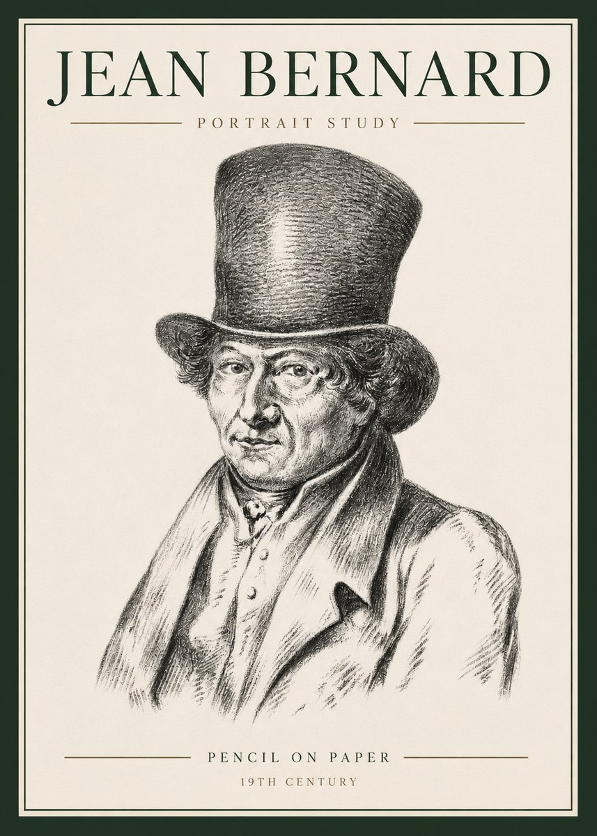 Jean Bernard Portrait Study of a Gentleman No6 - Poszter