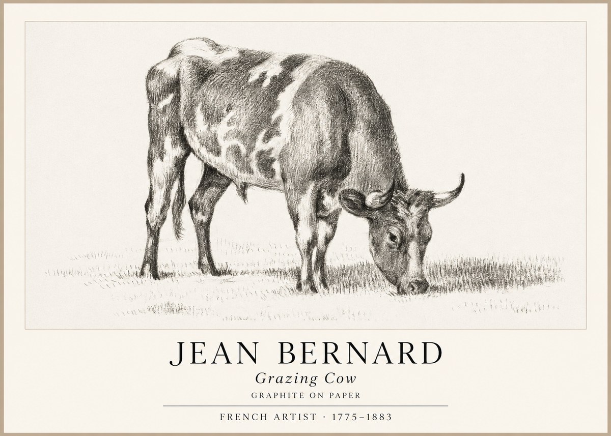 Jean Bernard Grazing Cow I No1 - Poszter