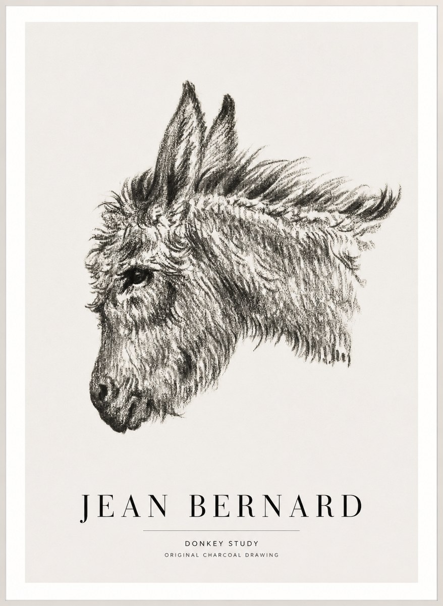 Jean Bernard Donkey Study I No3 - Poszter