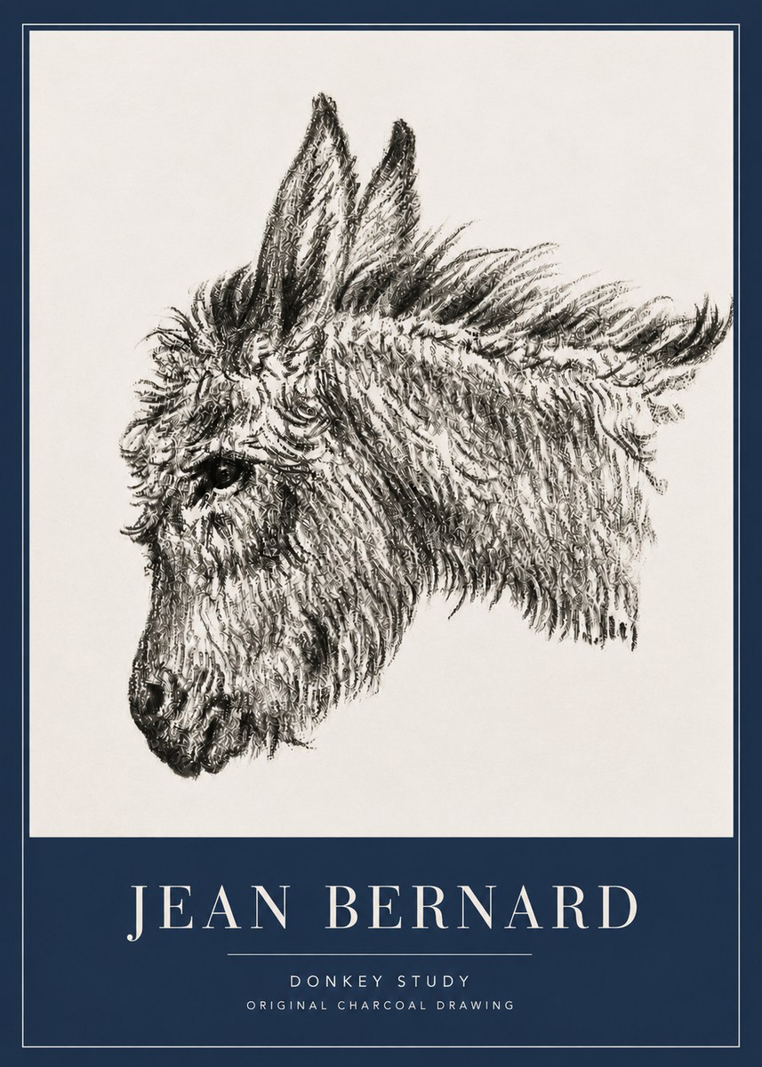Jean Bernard Donkey Study I No5 - Poszter