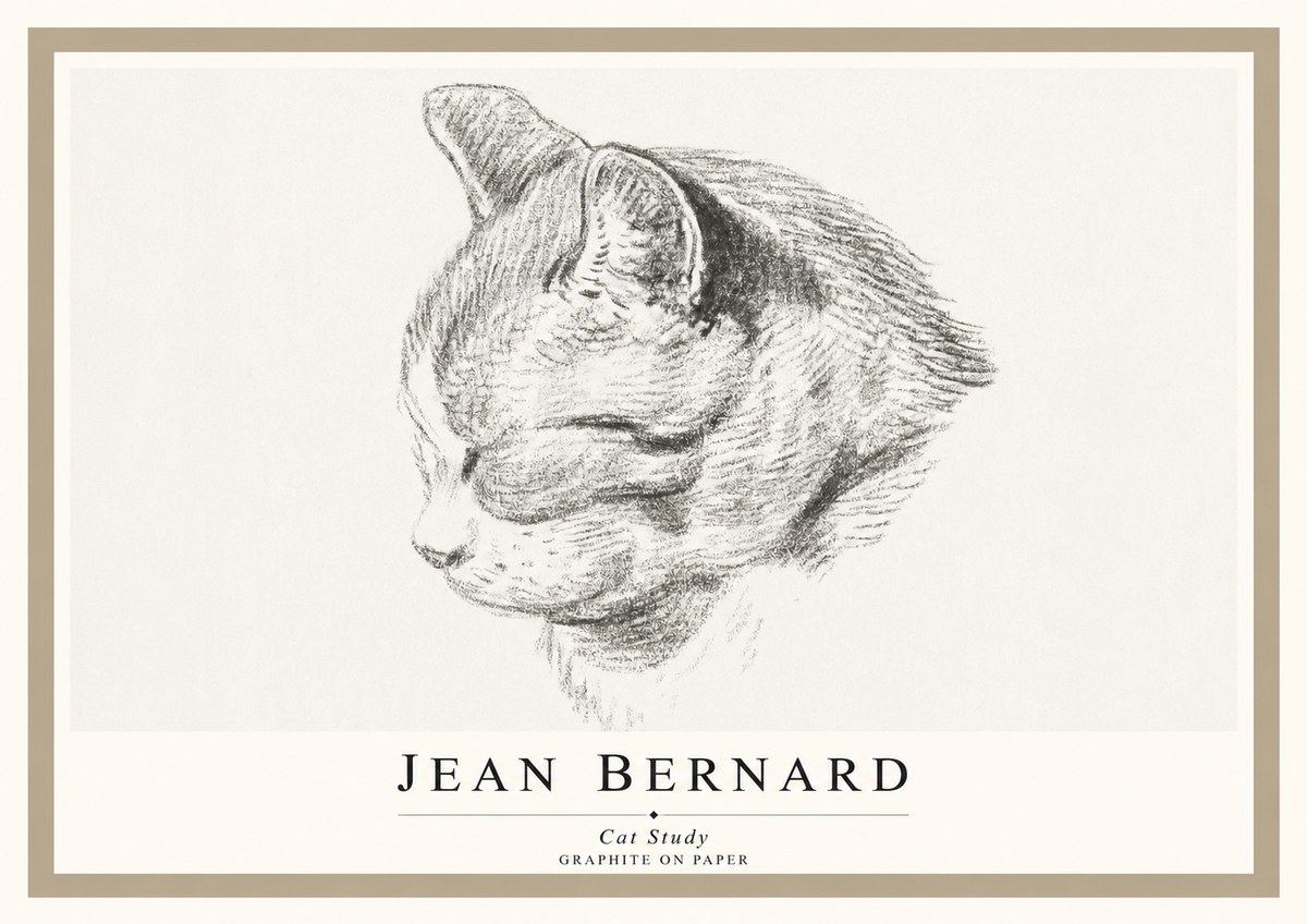 Jean Bernard Cat Study I No1 - Poszter