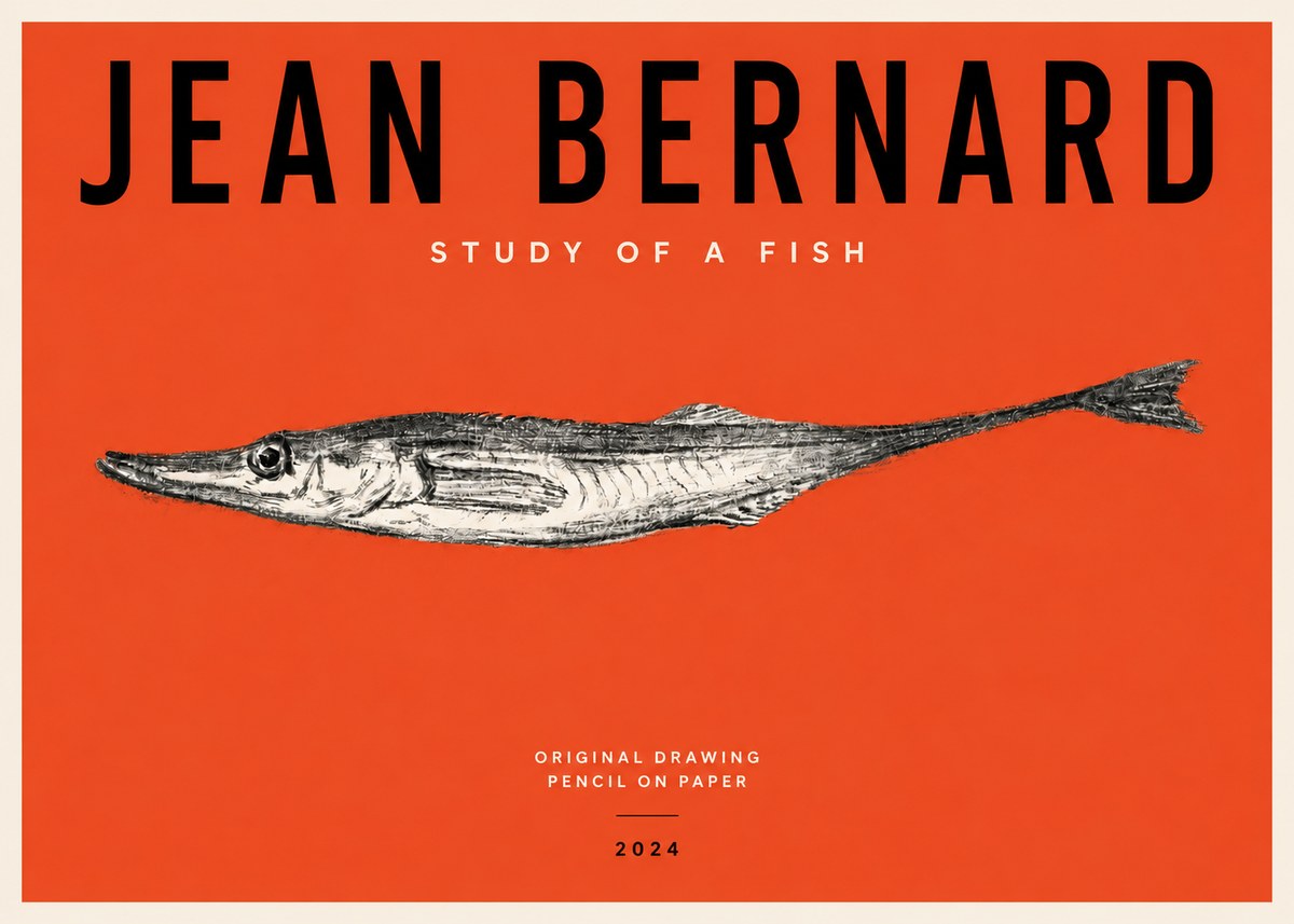 Jean Bernard Study of a Fish I No5 - Poszter
