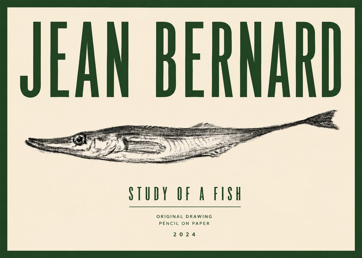 Jean Bernard Study of a Fish I No6 - Poszter
