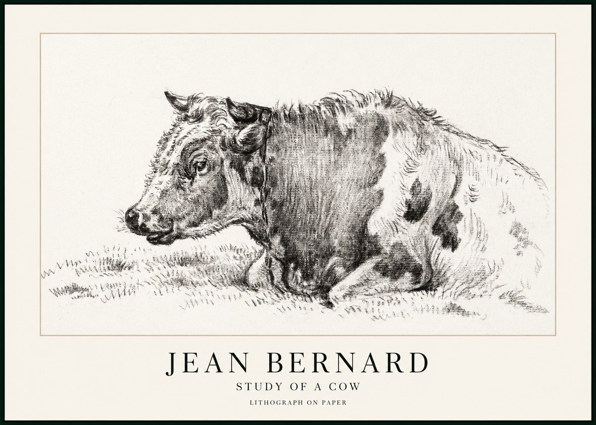 Jean Bernard Resting Cow I No3 - Poszter