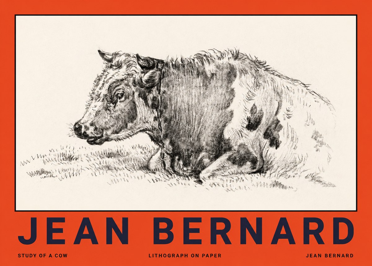 Jean Bernard Resting Cow I No4 - Poszter