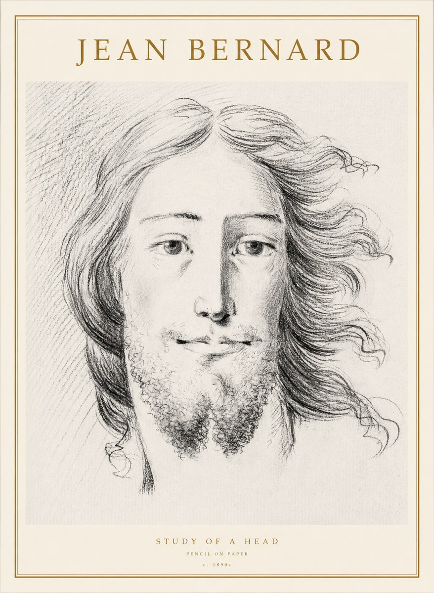 Jean Bernard Study of a Head No1 - Poszter