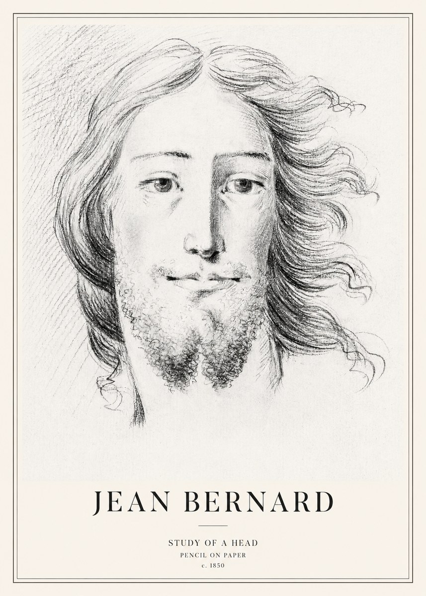 Jean Bernard Study of a Head No3 - Poszter