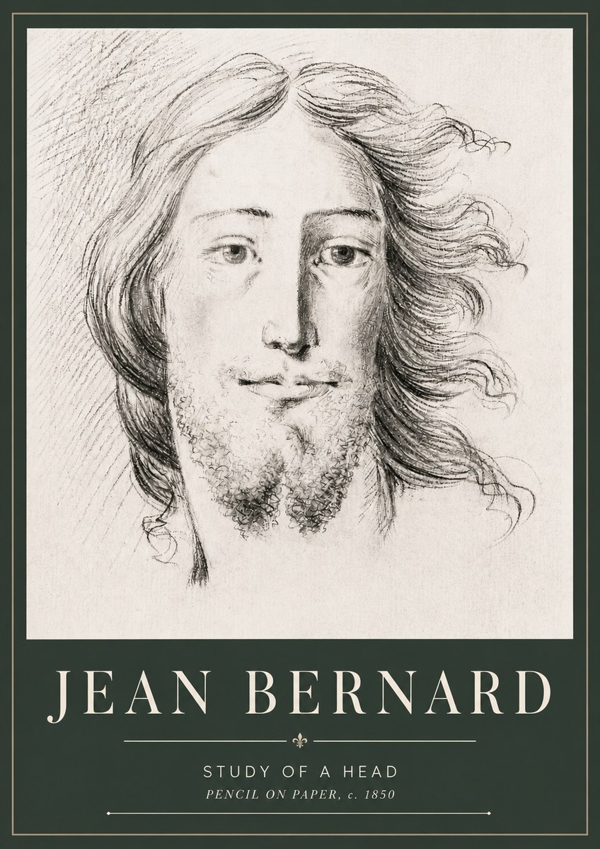 Jean Bernard Study of a Head No6 - Poszter