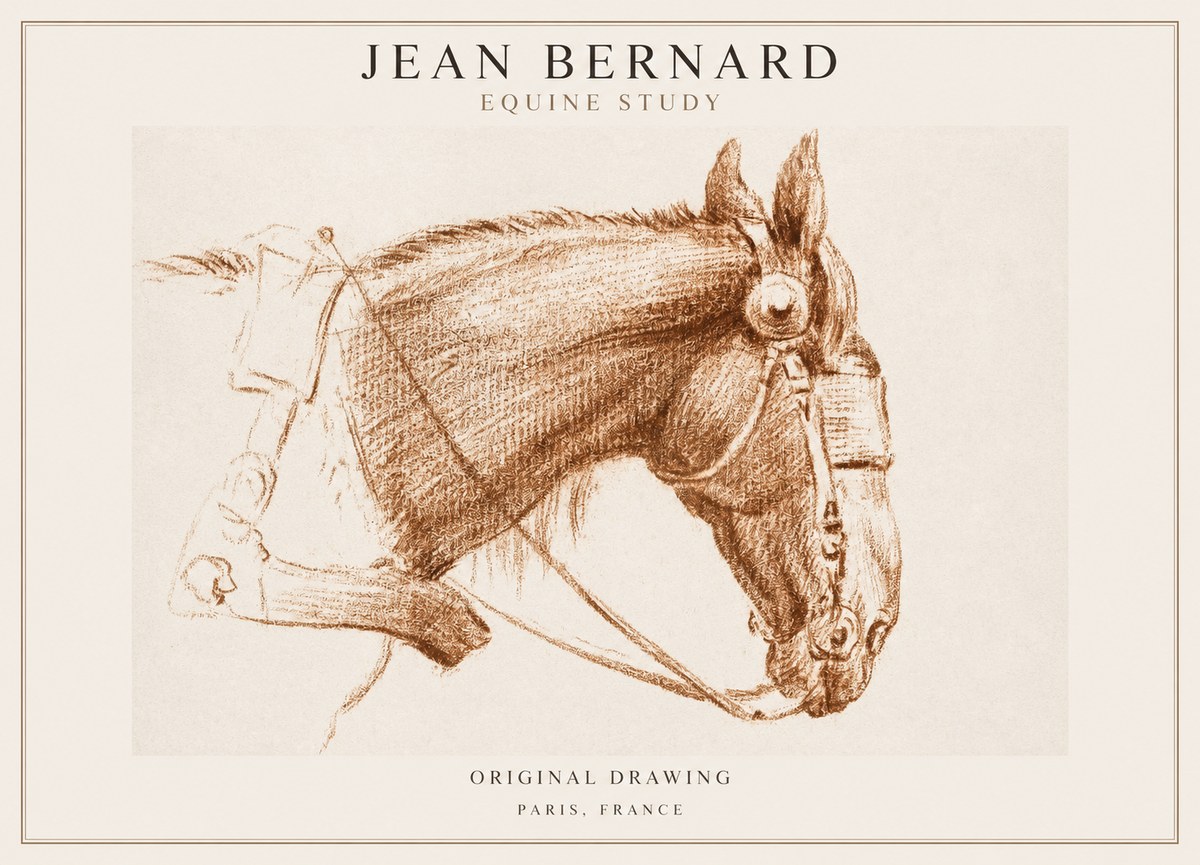 Jean Bernard Equine Study No1 - Poszter