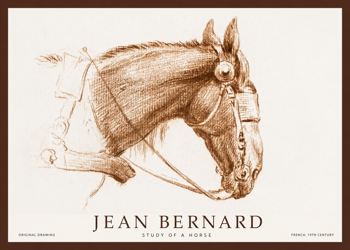 Jean Bernard Equine Study No2 - Poszter