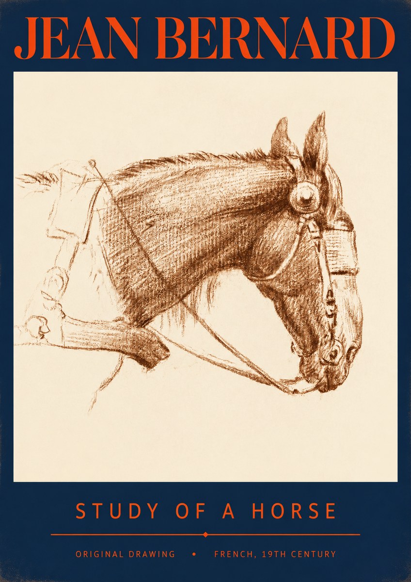 Jean Bernard Equine Study No3 - Poszter