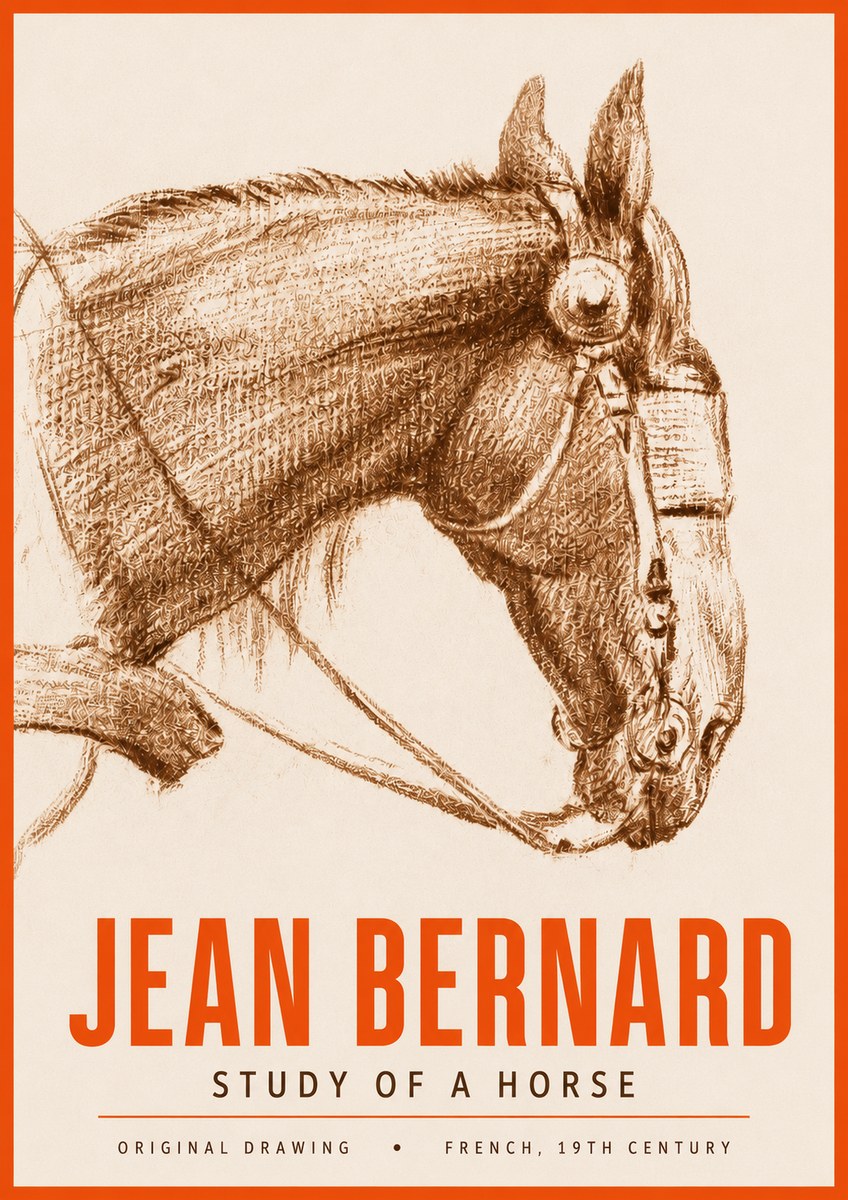 Jean Bernard Equine Study No4 - Poszter