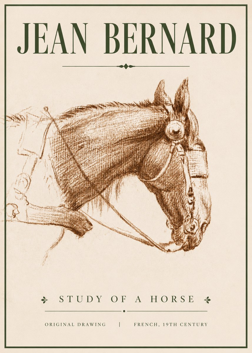 Jean Bernard Equine Study No5 - Poszter