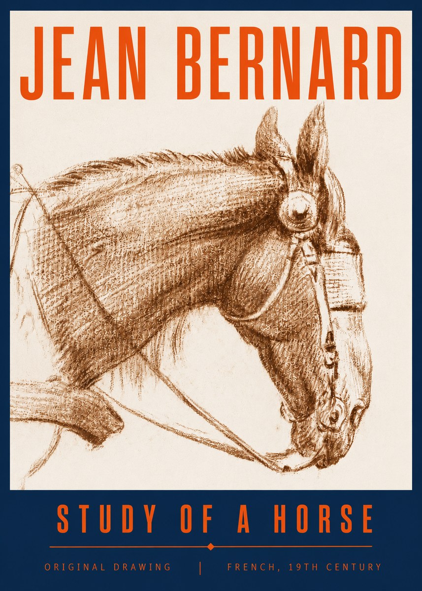 Jean Bernard Equine Study No6 - Poszter