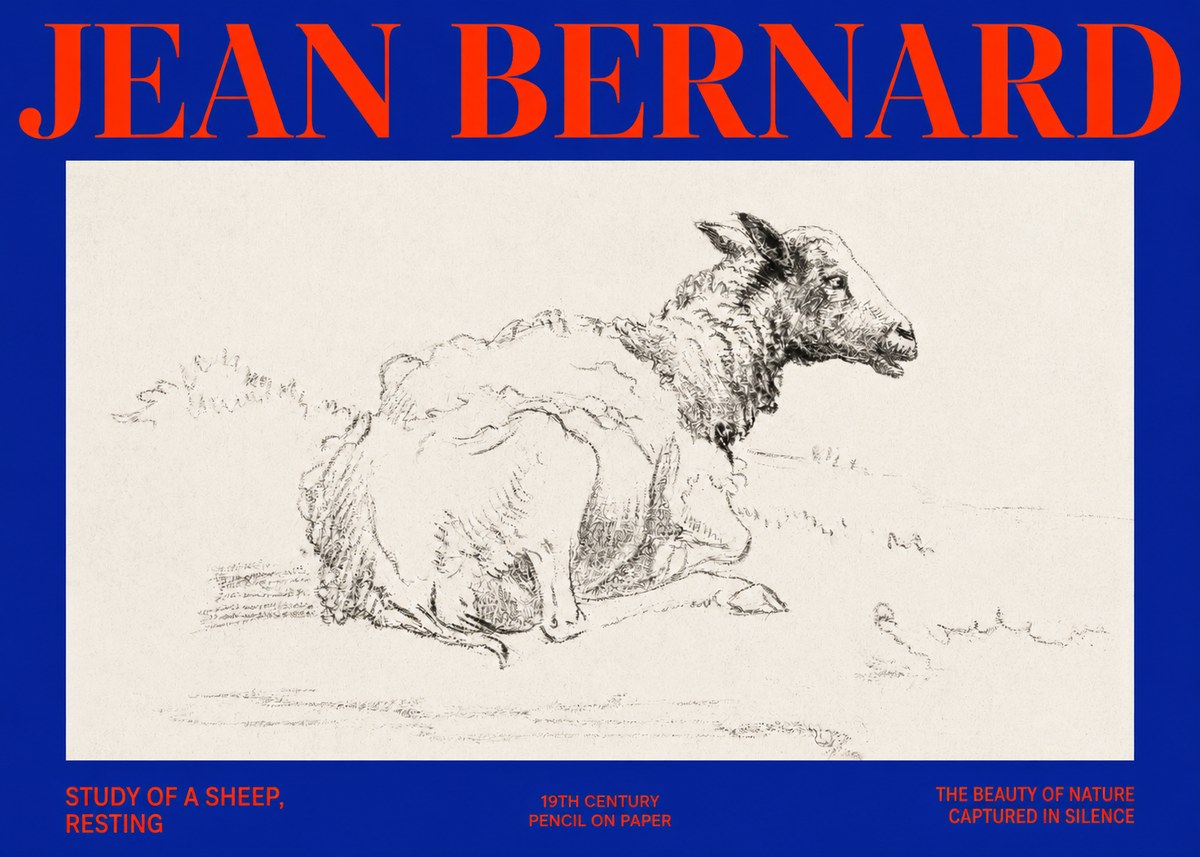 Jean Bernard Sheep Resting No6 - Poszter