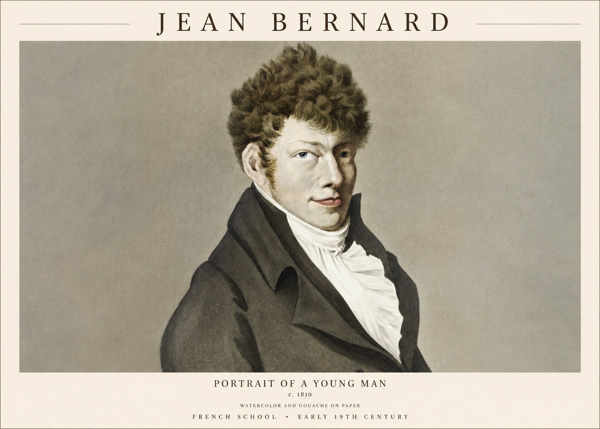 Jean Bernard Portrait of a Young Man No1 - Poszter