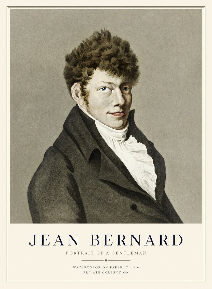 Jean Bernard Portrait of a Young Man No3 - Poszter