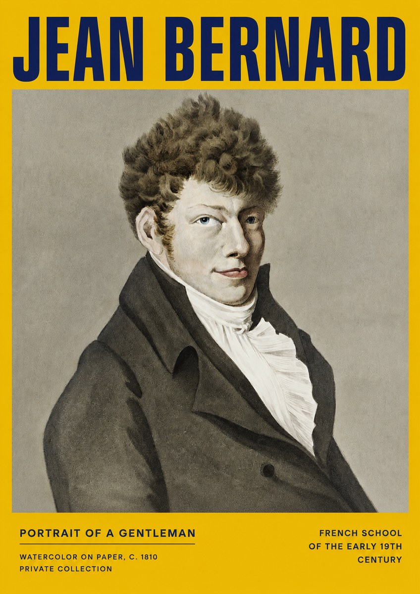 Jean Bernard Portrait of a Young Man No4 - Poszter